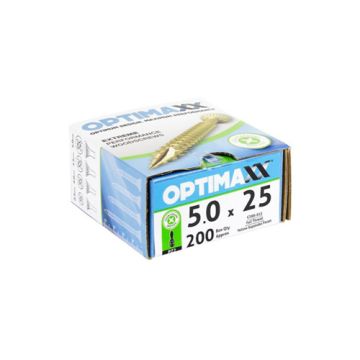 Optimaxx Woodscrew 5.0 x 25mm Box 200