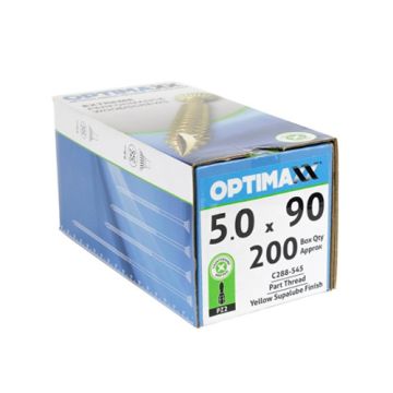 Optimaxx Woodscrew 5.0 x 90mm Box 200