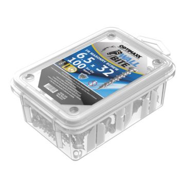 Optimaxx Wall Bite Screw (Silver) 6.5 x 32mm Box 100