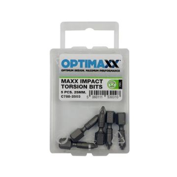 Optimaxx PZ3 x 25 Impact Torsion Bit - Pack 5