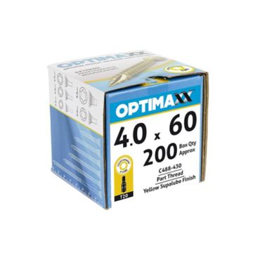 Optimaxx Torx Drive Woodscrews 4.0 x 60mm Box 200