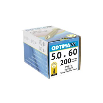 Optimaxx Torx Drive Woodscrews 5.0 x 60mm Box 200