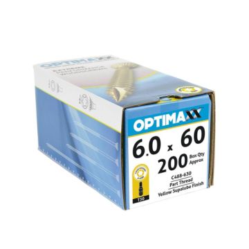 Optimaxx Torx Drive Woodscrews 6.0 x 60mm Box 200