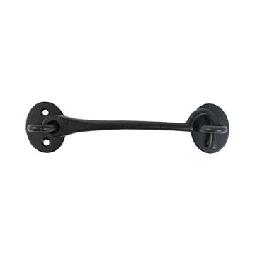 Timco Taurus Cast iron Cabin Hook 12" (300mm) Epoxy Black (No Fixings)