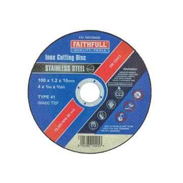 Faithfull Cut Off Wheel 100mm x 1.2 x 16 S/S