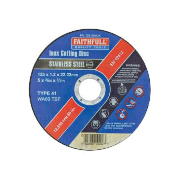 Faithfull Cut Off Wheel 125mm x 1.2 x 22.23 S/S