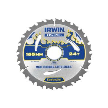 Irwin Weldtec Circular Saw Blade 165 x 30mm x 24T ATB