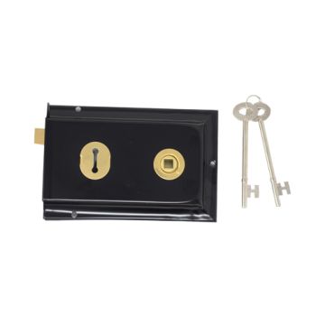 Yale Essentials Rim Deadlock BK