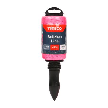 Timco Builders Line - Pink- Winder 1.5mm x 100m