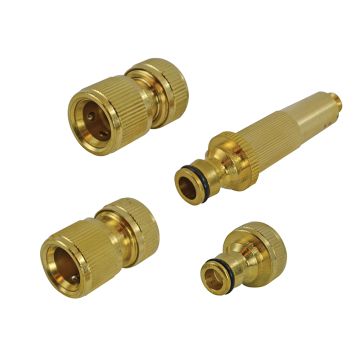 Faithfull Brass Nozzle & Fittings Kit 4 piece 12.5mm (1/2")