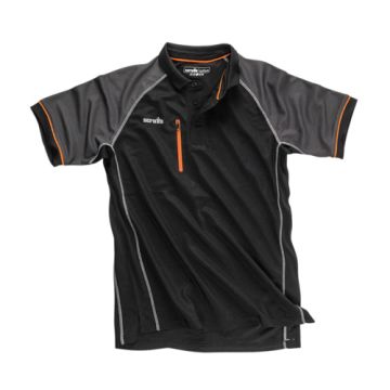 Scruffs Trade Active Polo Black Medium