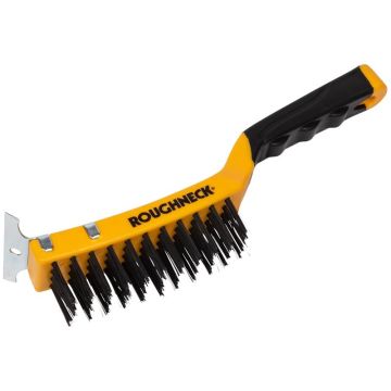 Roughneck Soft Grip c/s Wire Brush 12" Scraper