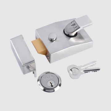 Dale Hardware P89 Deadlocking Nightlatch - Satin Chrome