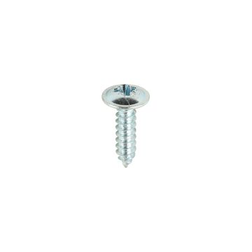 Timco Metal Tapping Screws - PZ - Flange - Self-Tapping - Zinc 8 x 5/8 Box 200