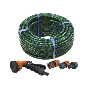 Faithfull Hose with Fittings and Spray Gun 15M