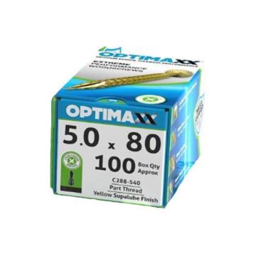 OPTIMAXX 5.0 x 80mm Woodscrew (100)