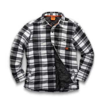 Scruffs Worker Padded Checked Shirt Black/White - XL