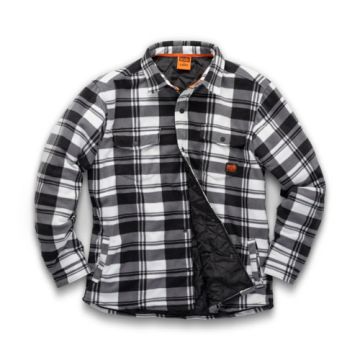 Scruffs Worker Padded Checked Shirt Black/White - L