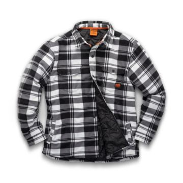 Scruffs Worker Padded Checked Shirt Black/White - S