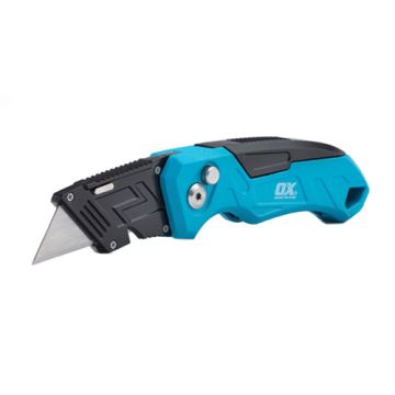 OX Pro Heavy-Duty Fixed Blade Folding Knife - Includes 3 Blades    OX-P224301