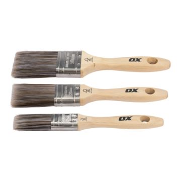 OX Trade 3 Piece Paint Brush Set - 25/38/50mm    OX-T046103