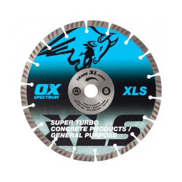 OX Trade XL Super - Turbo Segmented Diamond Blade - Concrete & GP - 230/22.23mm    XLS-230/22