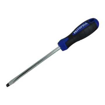 Faithfull Soft Grip S/Driver Flared  125mm X 6.5mm