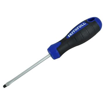 Faithfull Soft Grip S/Driver Flared 75mm x 4mm