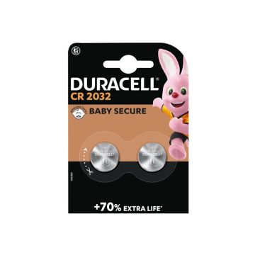 CR2032 Duracell Coin Lithium Battery Pack of 2