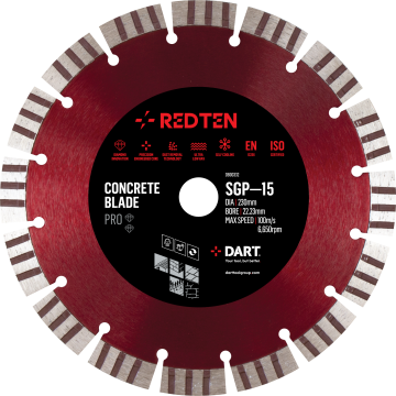 DART Red Ten PRO SGP-15 Diamond Blade 115Dmm x 22B