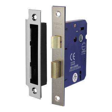Timco 3 Lever Sashlock Sat. Nickel 78 case / 58 backset