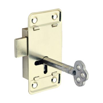 Timco Small Cupboard Lock - Electro Brass 64 x 32