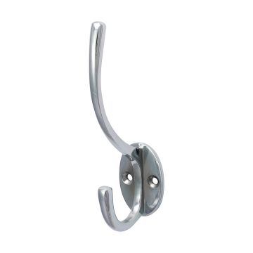 Timco Hat & Coat Hook - Polished Chrome 125 x 32mm