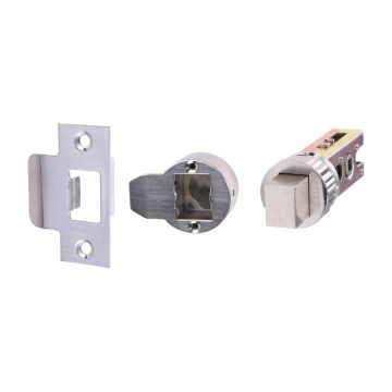 Timco QuickFit Round Deadbolt Nickel 76 case / 57 backset
