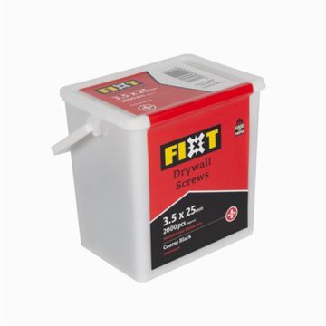  FIXT Drywall Screwtub 3.5 x 25mm Coarse Black (2000 pcs)