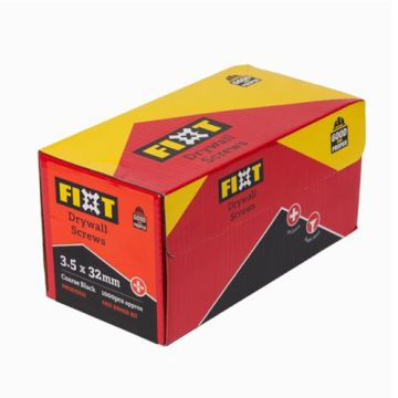 FIXT Drywall Screw 3.5 x 32mm Coarse Black (1000 pcs)