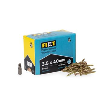  FIXT Performance Woodscrews 3.5 x 40mm CP (Box 200)