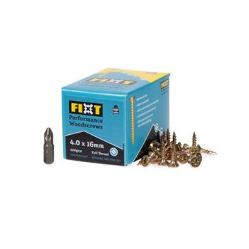  FIXT Performance Woodscrews 4.0 x 16mm CP (Box 200)