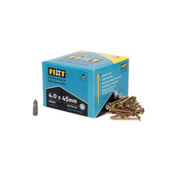  FIXT Performance Woodscrews 4.0 x 45mm CP (Box 200)
