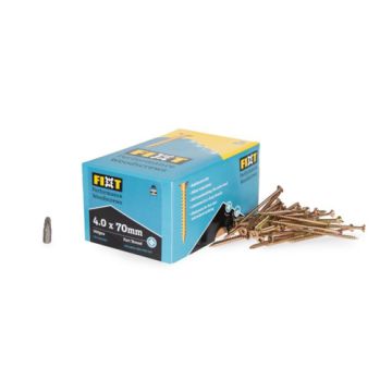  FIXT Performance Woodscrews 4.0 x 70mm CP (Box 200)