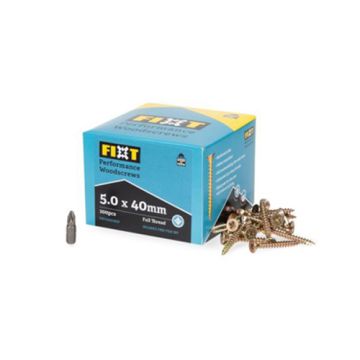  FIXT Performance Woodscrews 5.0 x 40mm CP (Box 200)