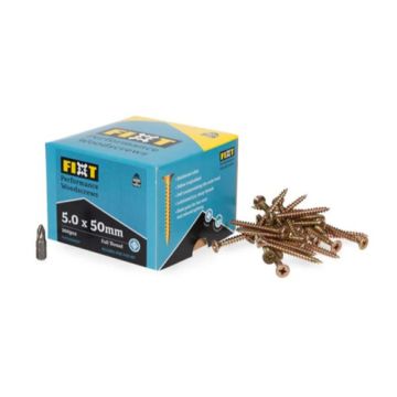  FIXT Performance Woodscrews 5.0 x 50mm CP (Box 200)