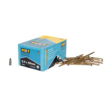  FIXT Performance Woodscrews 5.0 x 90mm CP (Box 100)