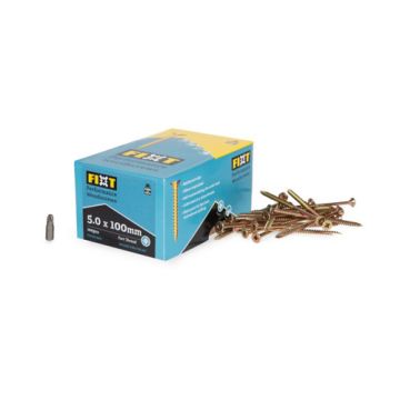  FIXT Performance Woodscrews 5.0 x 100mm CP (Box 100)