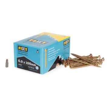  FIXT Performance Woodscrews 6.0 x 100mm CP (Box 100)