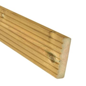32 x 150mm Treated Redwood Decking Per Metre 
