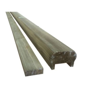 50 x 75mm Universal Deck Rail Tan Price Per Metre