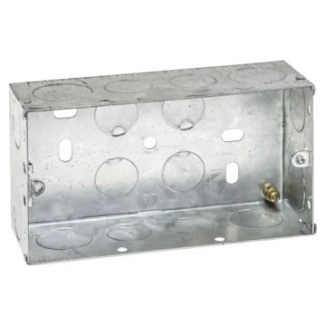2 Gang Metal Box Deep 47mm JF105B 