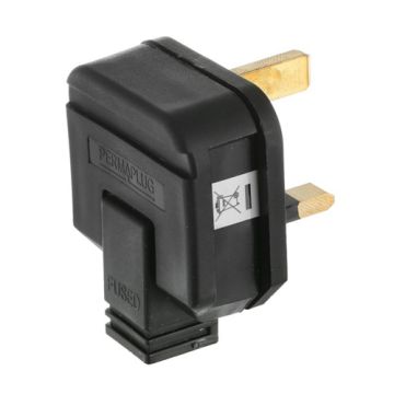 Plug Jegs 13 Amp 3 Pin Black PPJ010PB