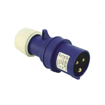 Male Blue 3 Pin 230V Plug JF561
